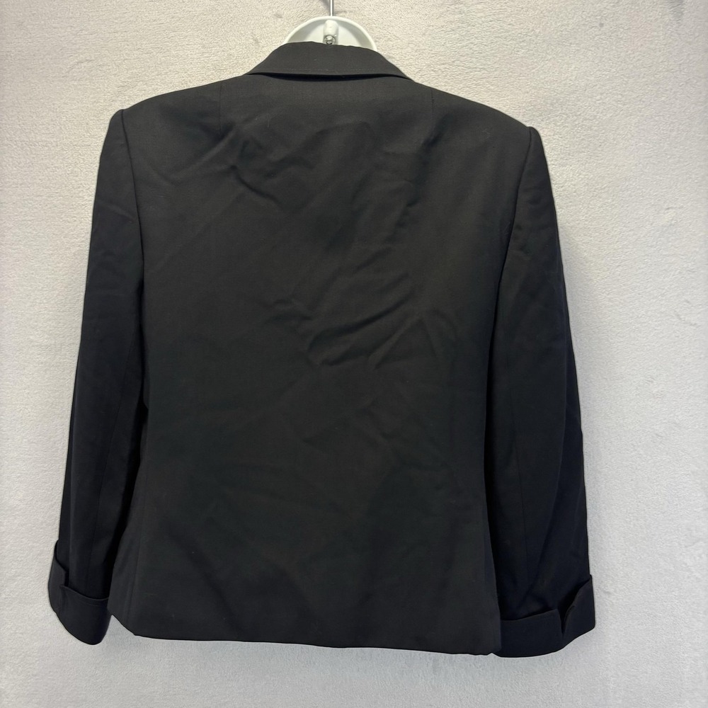 Valentino Blazer Jacket Womens Medium Black Single Button Lined Classic Office - Picture 2 of 16